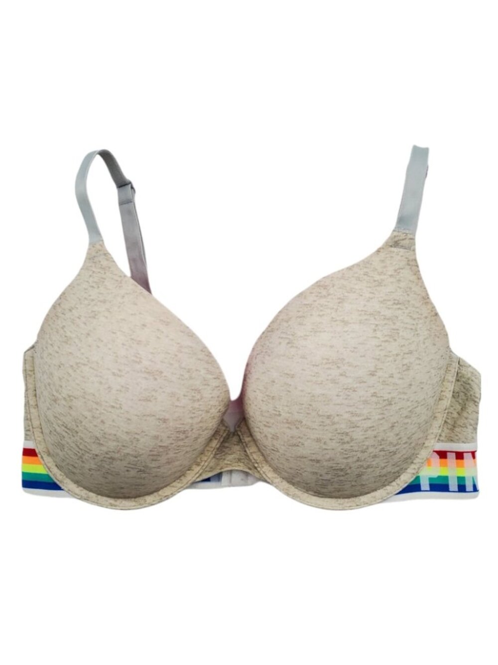Victoria's Secret Pink Women's Wear Everywhere Push Up Rainbow Bra Size 32DD - Picture 4 of 12